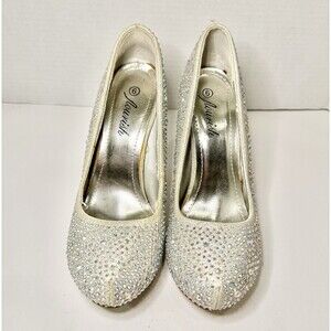 Flourish Cinderella AB Crystal Rhinestone Pumps Size 6 Silver Bridal Wedding